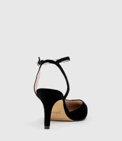 Addison75 Dorsay Pump In Black Suede