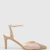 Addison75 Dorsay Pump In Nude Suede
