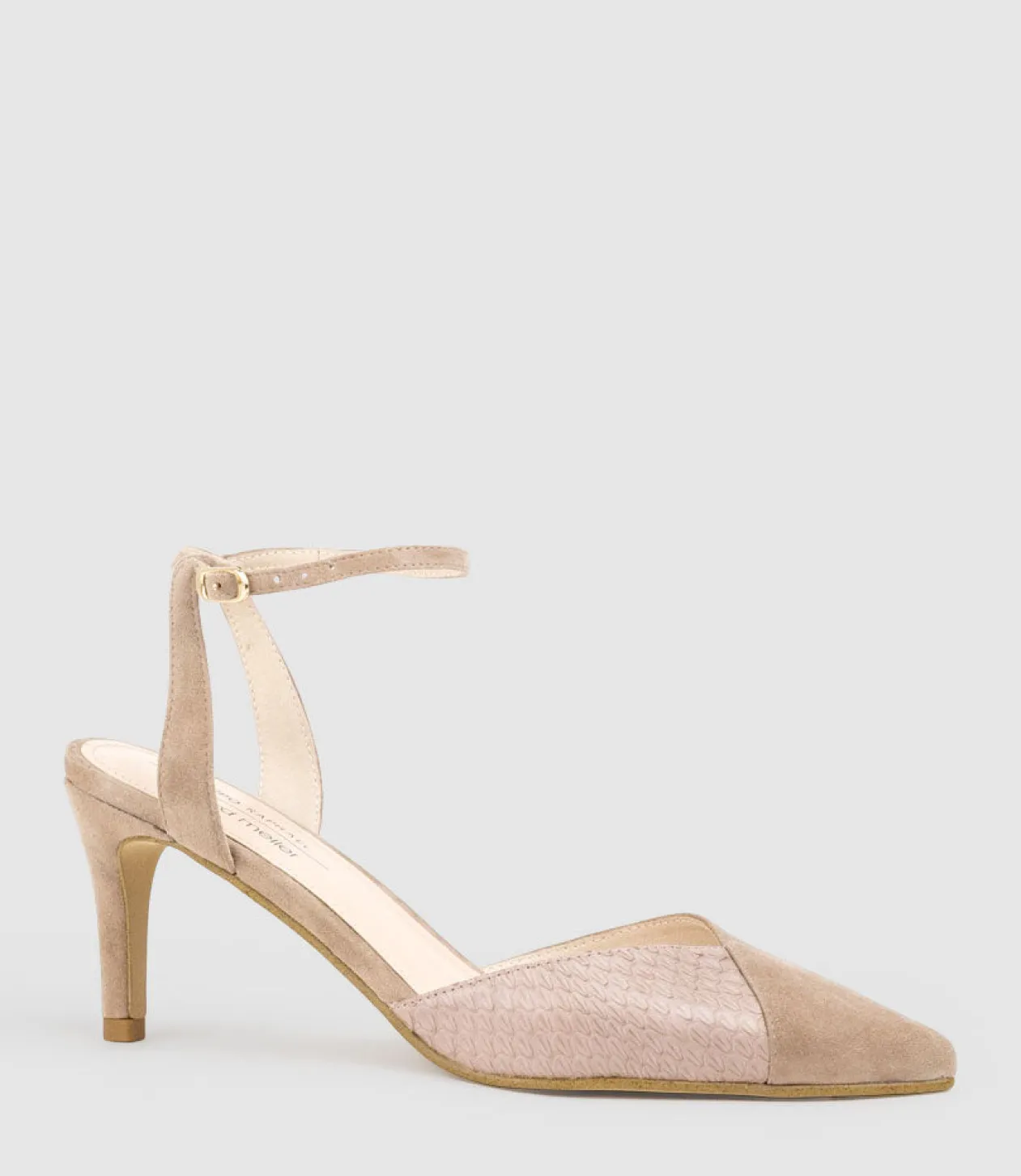 Addison75 Dorsay Pump In Nude Suede