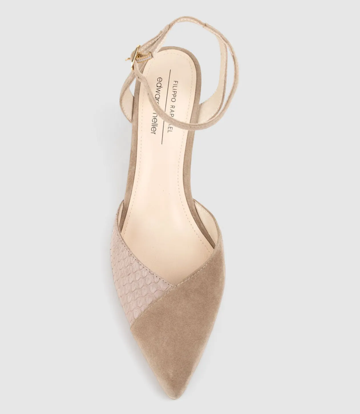 Addison75 Dorsay Pump In Nude Suede