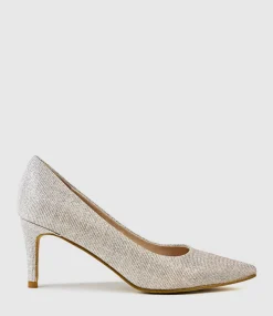 Adria 75Mm Pointed Toe Pump In Silver Ritz