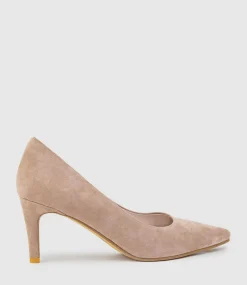 Adria 75Mm Pointed Toe Pump In Nude Suede