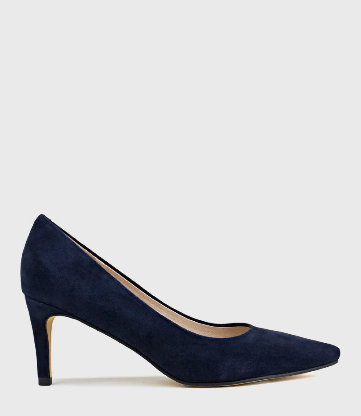 Adria 75Mm Pointed Toe Pump In Navy Suede
