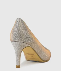 Adria 75Mm Pointed Toe Pump In Silver Ritz