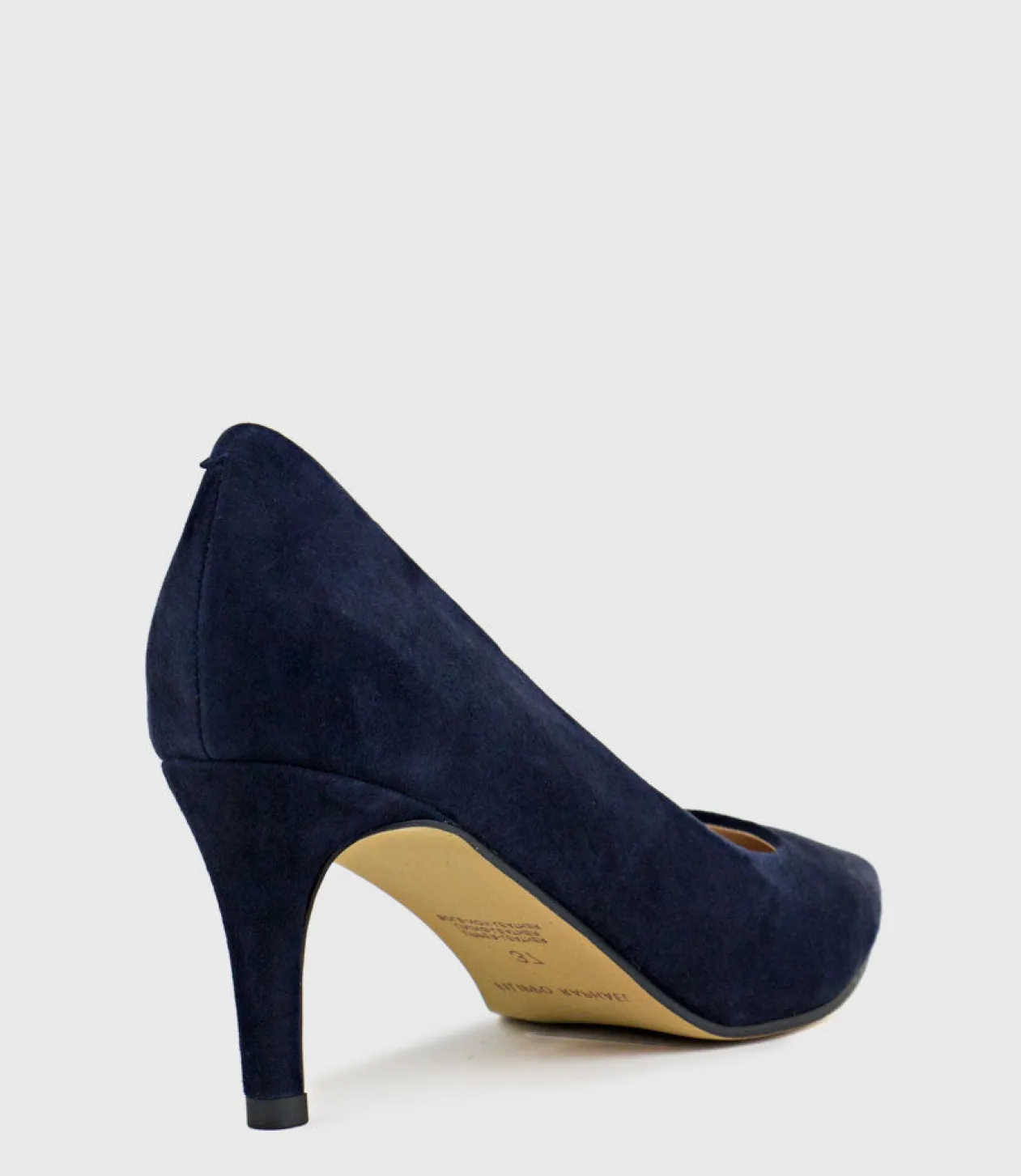Adria 75Mm Pointed Toe Pump In Navy Suede