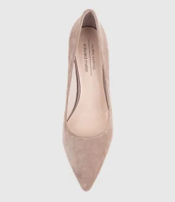 Adria 75Mm Pointed Toe Pump In Nude Suede