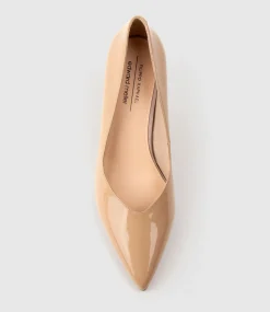 Alia85 Pump With V Throat In Nude Patent