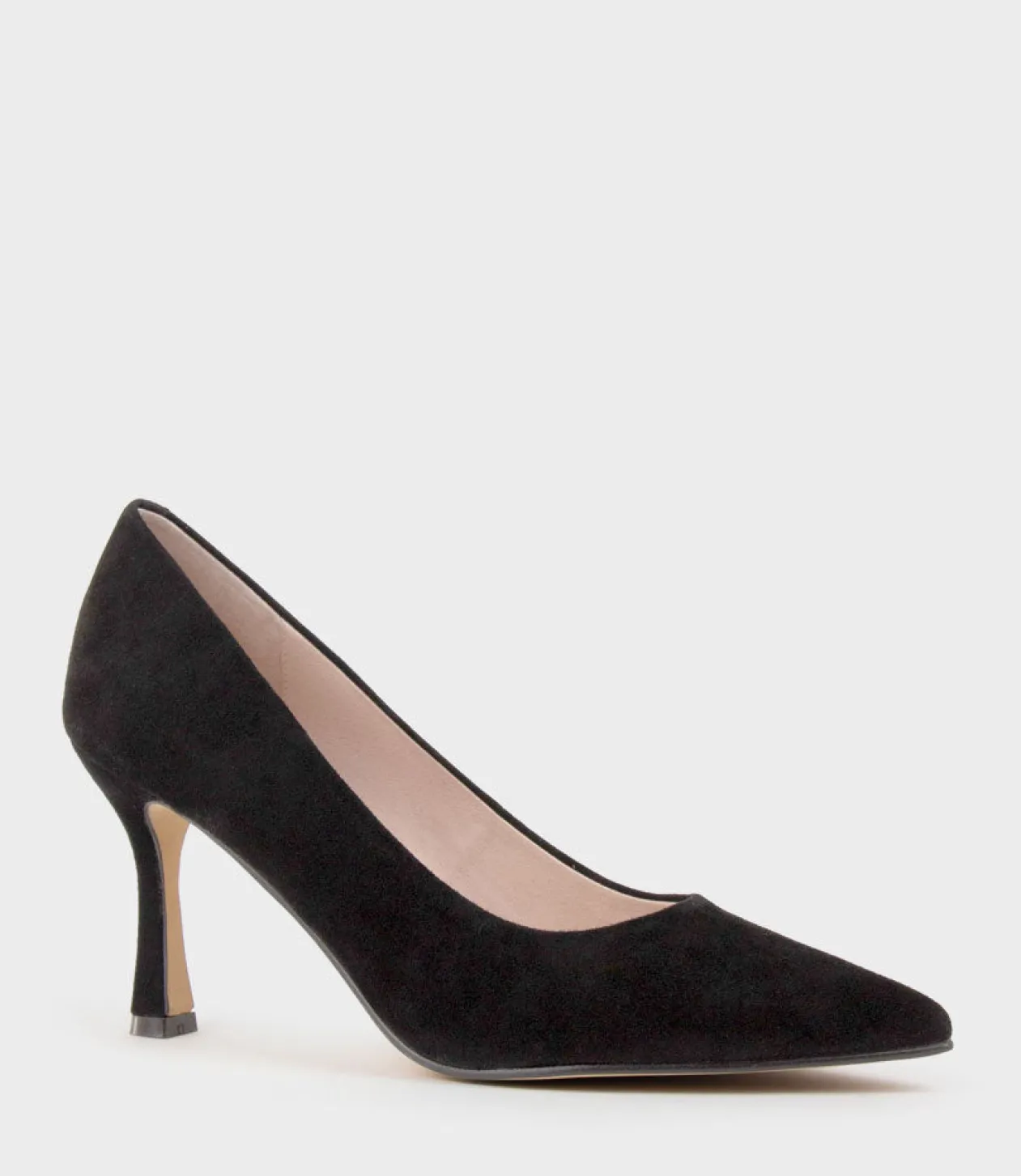 Amos85 Pump With Louis Heel In Black Suede