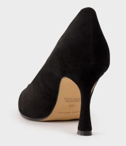 Amos85 Pump With Louis Heel In Black Suede
