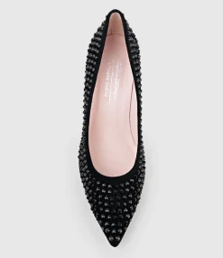 Andara75 Pump With Crystals In Black Suede