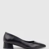 Andrea40 Pointed Block Heel Pump In Black