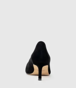 Annette55 V Throat Pump In Black Suede