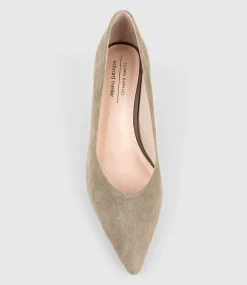 Annette55 V Throat Pump In Latte Suede