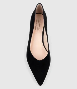 Annette55 V Throat Pump In Black Suede