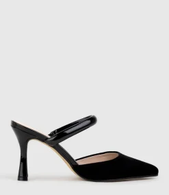 Ashe85 Closed Toe Slide In Black Suede