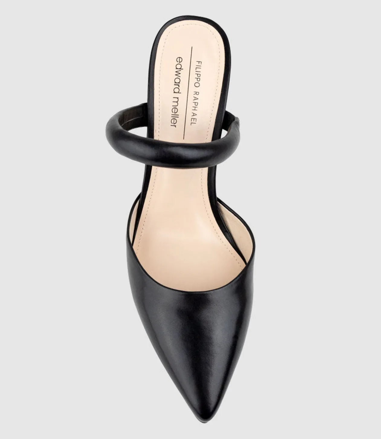 Ashe85 Closed Toe Slide In Black Baby Calf
