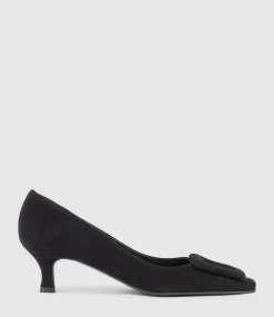 Astra60 Pump With Trim In Black Suede