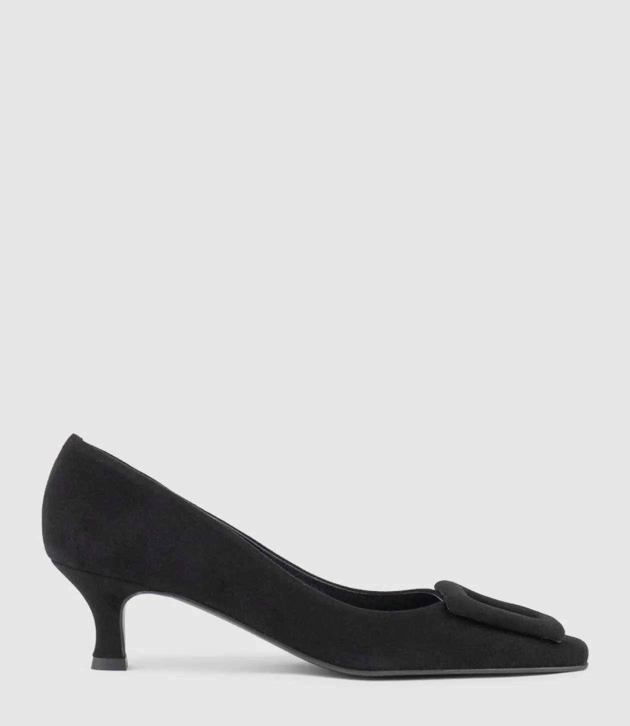 Astra60 Pump With Trim In Black Suede