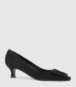 Astra60 Pump With Trim In Black Suede