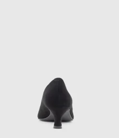 Astra60 Pump With Trim In Black Suede