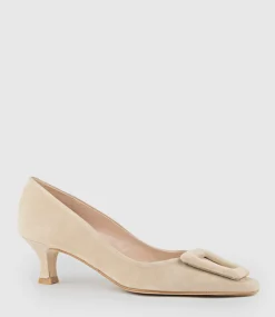 Astra60 Pump With Trim In Camel Suede