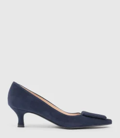 Astra60 Pump With Trim In Navy Suede
