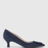 Astra60 Pump With Trim In Navy Suede