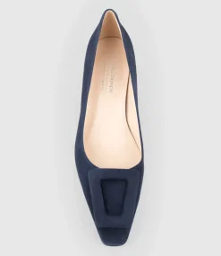 Astra60 Pump With Trim In Navy Suede