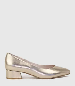 Audrey35 Low Block Heel Pump In Rosegold