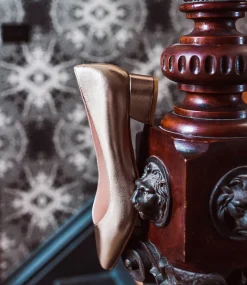 Audrey35 Low Block Heel Pump In Rosegold