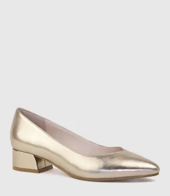 Audrey35 Low Block Heel Pump In Rosegold
