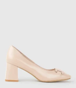 Bianca65 Pump With Trim In Nude Calf