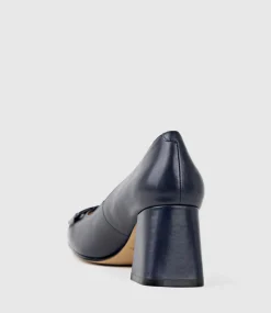 Bianca65 Pump With Trim In Navy Calf