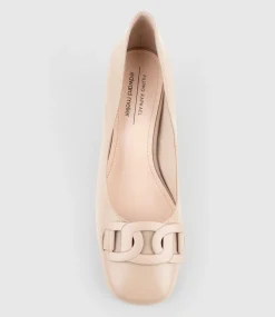Bianca65 Pump With Trim In Nude Calf