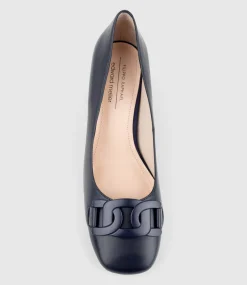 Bianca65 Pump With Trim In Navy Calf