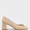 Blythe65 Square Toe Pump With Hardware In Nude