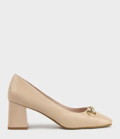 Blythe65 Square Toe Pump With Hardware In Nude