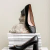 Blythe65 Square Toe Pump With Hardware In Black Patent
