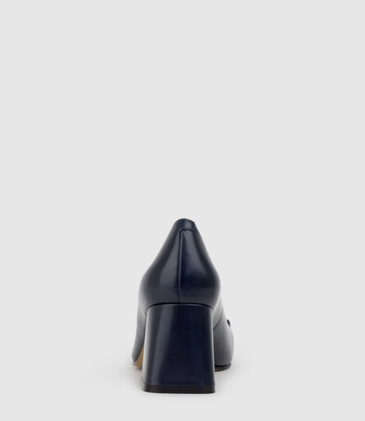Blythe65 Square Toe Pump With Hardware In Navy Baby Calf