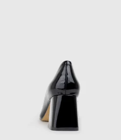 Blythe65 Square Toe Pump With Hardware In Black Patent