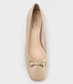 Blythe65 Square Toe Pump With Hardware In Nude