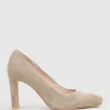 Brooklyn85 Square Toe Pump In Latte Suede