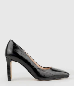 Brooklyn85 Square Toe Pump In Black Eel