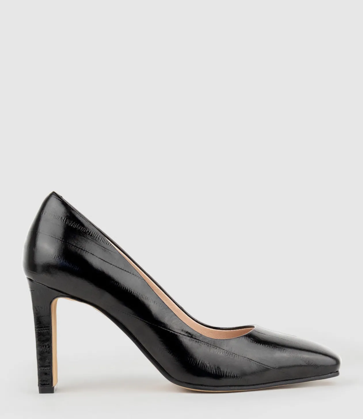 Brooklyn85 Square Toe Pump In Black Eel