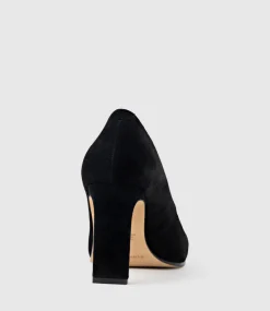 Brooklyn85 Square Toe Pump In Black Suede