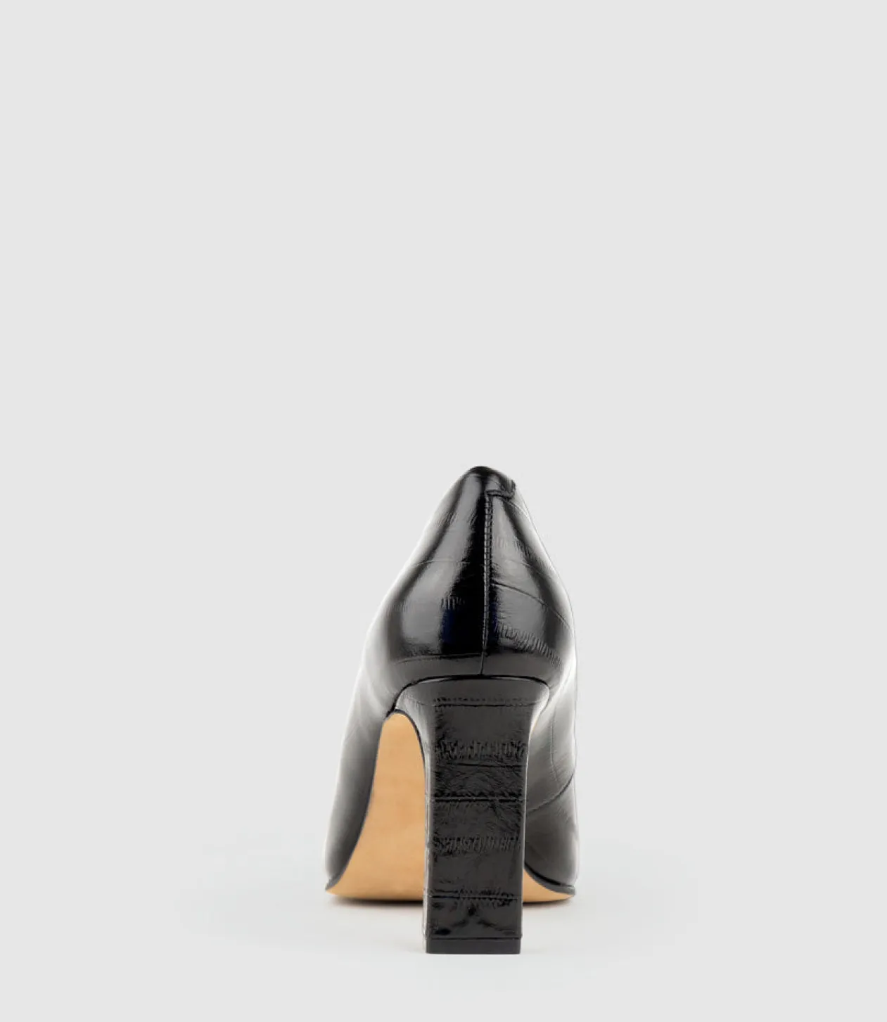 Brooklyn85 Square Toe Pump In Black Eel