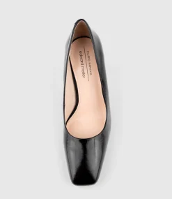 Brooklyn85 Square Toe Pump In Black Eel
