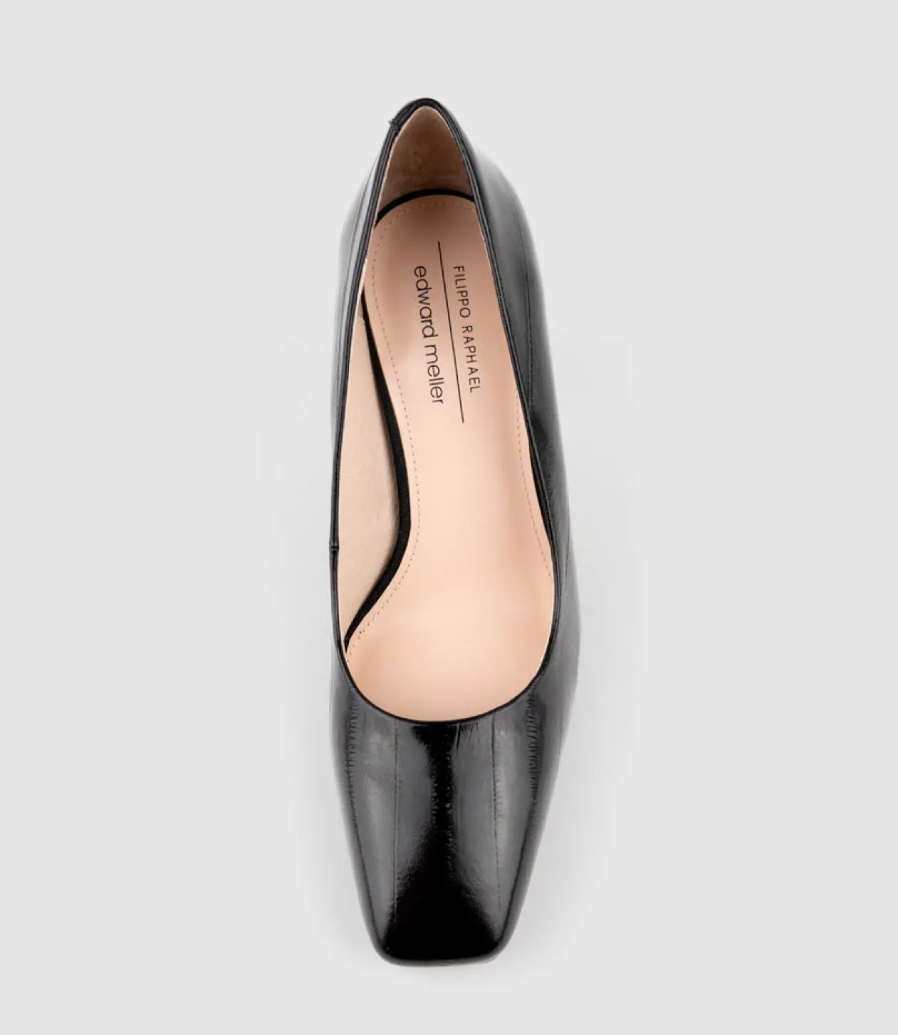 Brooklyn85 Square Toe Pump In Black Eel