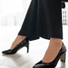Bryce70 Square Toe Pump In Black Patent