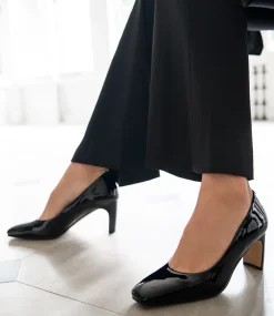 Bryce70 Square Toe Pump In Black Patent